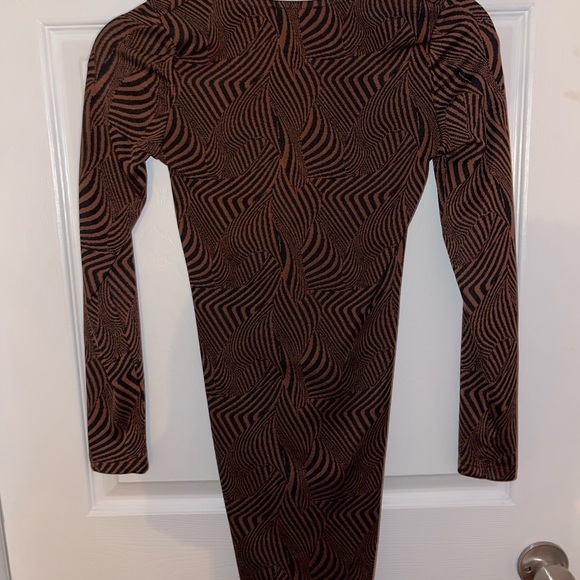 Zara brown long sleeve mini dress - Picture 4 of 4